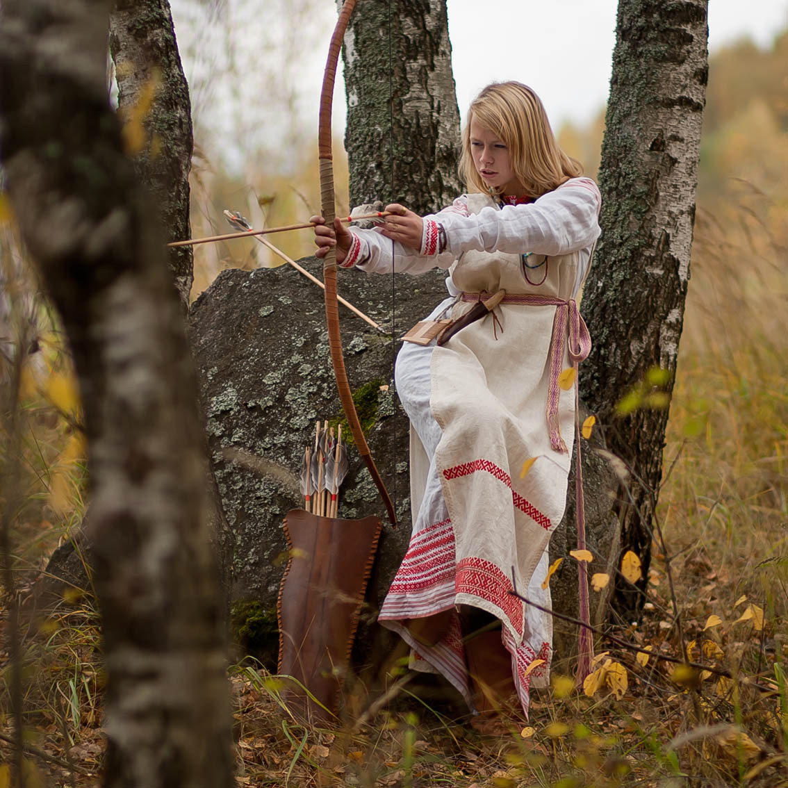Sexy photo Girls in Slavic costumes in Genoa